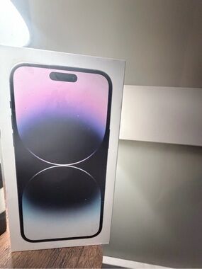 Apple iPhone Box with Purple and Blue Gradient Front Art